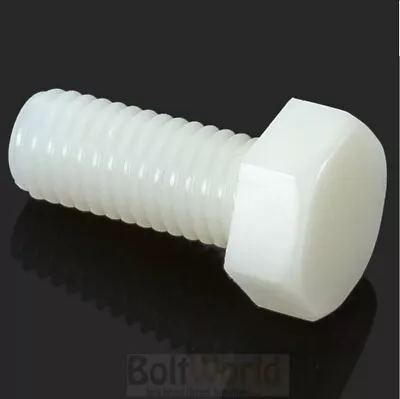 £87.70 • Buy M2 M3 M5 M6 M8 M10 M12 M16 Nylon Plastic Hex Bolt Head Fully Threaded Set Screws