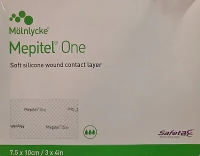 Molnlycke Mepitel One Soft Silicone 3  X 4  Wound 10 Pieces Per Box. Ex.05-28-25 • $35