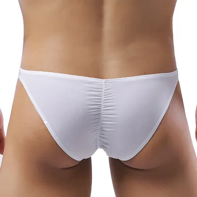 $6.87 • Buy Mens Low-Rise Nylon Cool Ice Silk Briefs Sexy Bikini Pouch Panties Underwear Hot