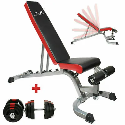 £129.99 • Buy Adjustable Weight Bench Multi Gym Workout Exercise Bench 20KG-50KG Dumbbell Set