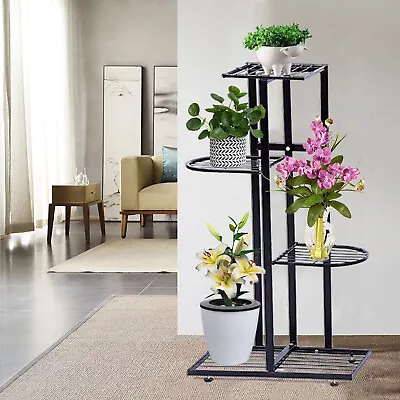 4-Tier Large Metal Plant Stand Shelf Anti Rust Iron Garden Flower Rack Indoor  • $26.60