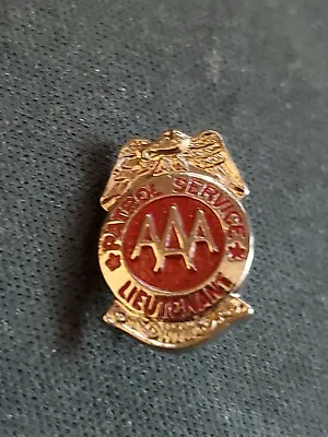 Vintage AAA Patrol Service Lieutenant Tie Tack / Pin / Badge S • $15