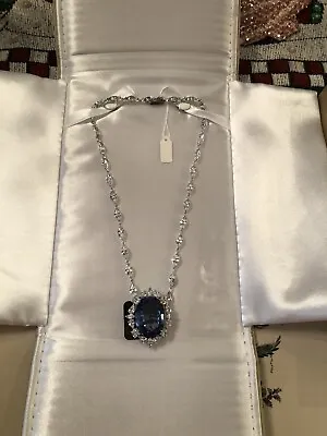 $1800 • Buy Charles Winston Hope Diamond Replica Necklace 18” Blue Spinel Diamond Simulant