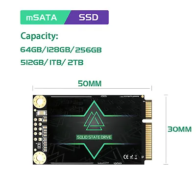 MSATA SSD 256GB 512GB 1TB 2TB 64GB 128GB Laptop Internal Solid State Drive Lot • $17.99