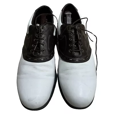 Men’s FootJoy Contour 54235 White/ Brown Golf Shoes Size 13 • $44.99