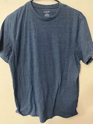 J Crew Tee Shirt Men Washed Short Sleeve Blue Tee Cotton Medium • $12.70