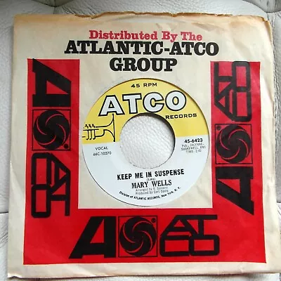 MARY WELLS 45 Such A Sweet Thing / Keep Me In Suspense VG++ Northern Soul C4924 • $11