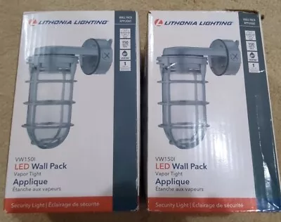 2x Lithonia Lighting 150W LED Wall Pack Vapor Tight Wall Mount VW15I • $39