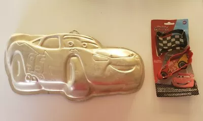 Wilton Disney Pixar Cars Lightning McQueen Race Car 95 Cake Pan & Cookie Cutters • £14.45