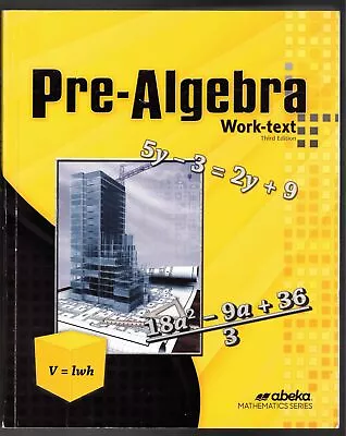 Pre-Algebra Student Work-Text Problem Solving Strategies Judy Howe A Beka Book • $79.99