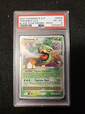 $64.99 • Buy Pokemon Card Torterra Lv. X PSA 6 2007 Diamond Pearl Black Star Promo Holo DP09