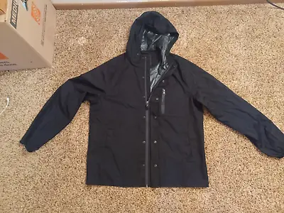 Marc Anthony Black Polyester Slim Fit Rain Jacket Size XL • $34.95