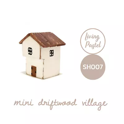 Mini Driftwood House For Mini Wooden Village Home Decor Handmade Gift #SH007 • $9.99