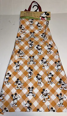 Disney Mickey Mouse FALL PLAID Kitchen Apron NEW • $19.96