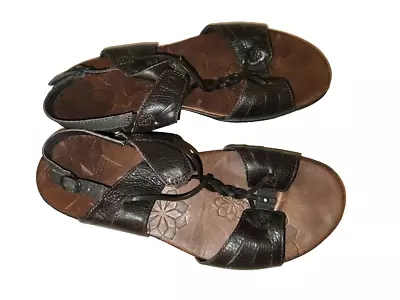 Merrell Micca Mahogany Women's  Dark Brown Leather Ankle Strap Sandals Sz. 8 • $24.99
