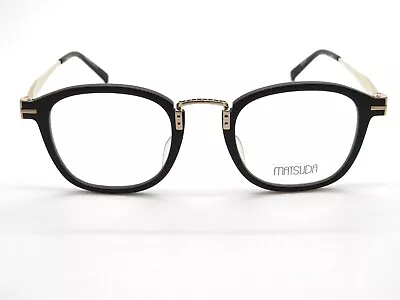 MATSUDA M2015 MBK-MGP Matte Black/Gold 47mm Titanium Eyeglasses • $279.99