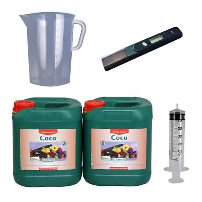 Nutrient Starter Kit Canna Coco A&B 5Ltr Kit With PH Pen 50 Ml Syringe Jug • £65.20