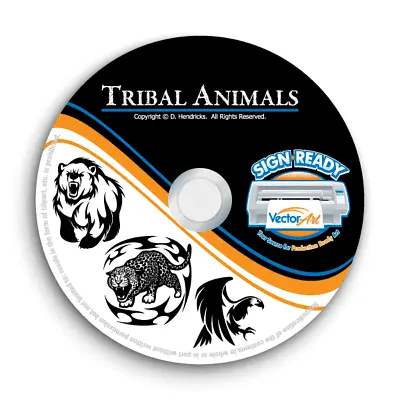 Tribal Animals Clipart Images-vector Clip Art-vinyl Cutter Plotter Graphics Cd • $24.95