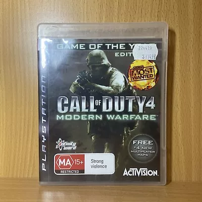 Call Of Duty 4: Modern Warfare GOTY + Manual - Sony PS3 Game - Free Post • $6.99