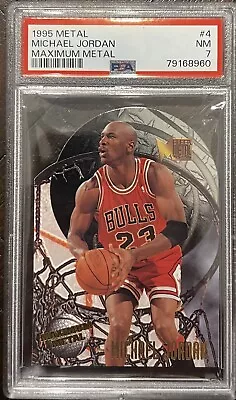 1995 Leaf Metal Michael Jordan Maximum Metal Die Cut PSA 7 • $65