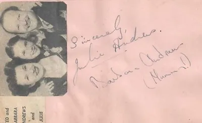$157.58 • Buy Julie Andrews 1949 Signed Autograph