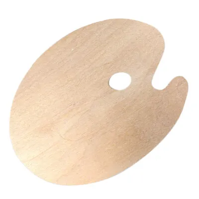 Wooden Paint Mixing Palette For Oil Acrylic Watercolor Oval Shaped Art Artist I • £7.49