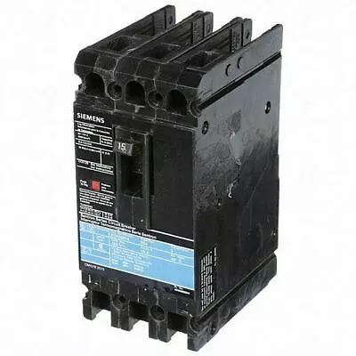 Siemens I-T-E ED43B015 15 Amp 3 Pole 480 VAC Sentron Series Circuit Breaker.  G4 • $150