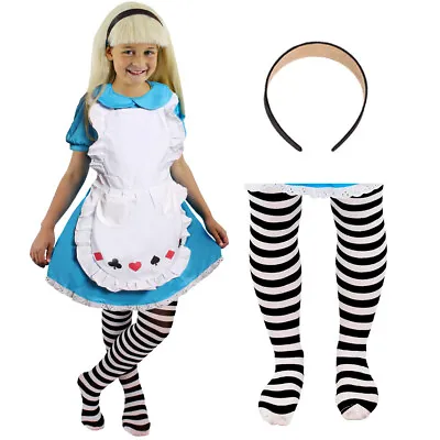 Childs Alice Costume Girls Book Week Wonderland Princess Outfit Fancy Dress • £9.99