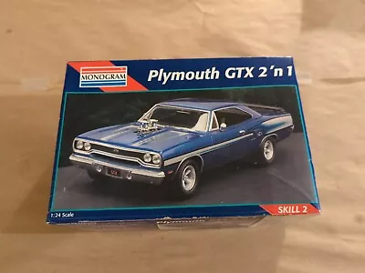 Monogram Plymouth GTX 2 In 1 1:24 Scale Kit #2730 Open Box Sealed Parts  • $20