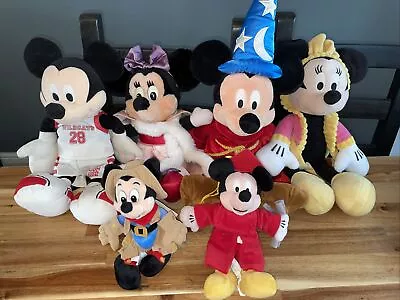 Disney Mickey And Minnie Mouse X6 Plush Soft Toy Bundle. • £25