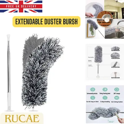 Extendable Feather Duster 282cm Long Telescopic Duster Magic Cobweb Duster Brush • £13.95