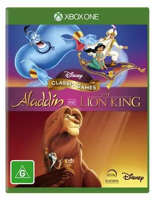 Aladdin And The Lion King XBOX One Family Kids Retro Disney Game Microsoft XB1 • $98