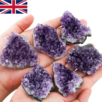 Rough Natural Amethyst Raw Stone Purple Quartz Crystal Cluster Healing Chakra UK • £4.94