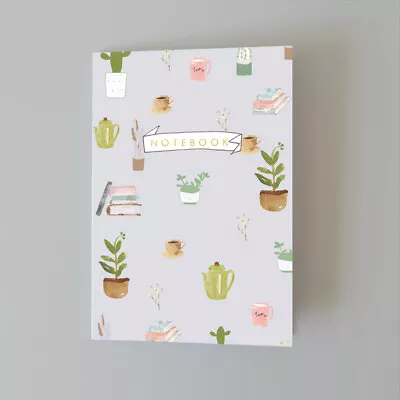 A5 Bullet Dot Grid Journal Notebook 80 Thick Pages Plants And Coffee AUS Made • $25