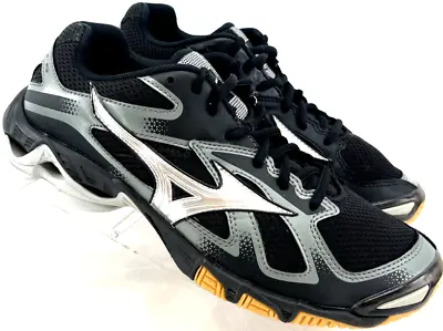Mizuno Wave Bolt 5 Black Mesh Lace Up Athletic Volleyball Shoes Womens US 10 • $23.99