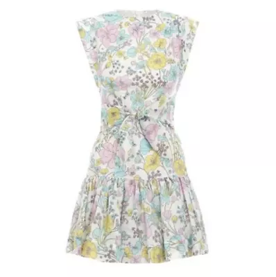 Zimmermann Peggy Pastel Floral Linen Belted Mini Dress Size 0 (AU/UK 6 & US 2) • $350