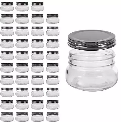 Mini Mason Jars Glass Canning Jars5 OZ Jelly Jars With Regular Lids(Black) S... • $43.31