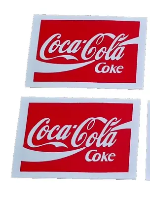 Coca- Cola Vinyl Graphics Stickers X 2 Large Ideal Fridge Of Individual Styling • £3.99