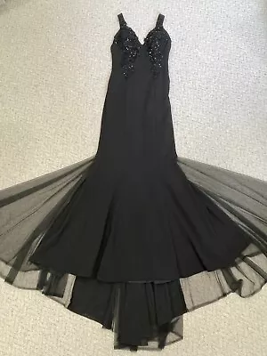 Gorgeous Pia Michi Black Sequinned Prom Dress. Size UK 6/8. • £99