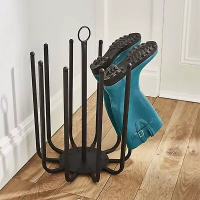 5 Pair Wellington Boot Shoe Rack Stand Storage Wellie Welly Holder Organizer • £21.99