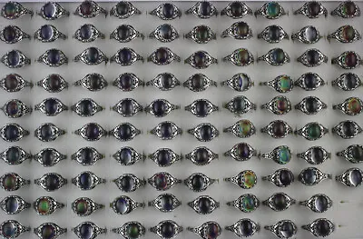 Wholesale Bulk Lots 40pcs Change Color Mood Ring Silver P Lady's Fashion Rings • $19.99