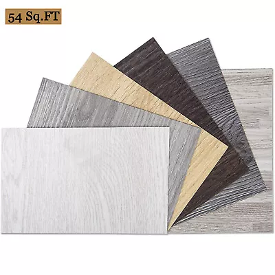 36Pcs 54 Sq.FT Self-Adhesive PVC Vinyl Floor Planks Peel & Stick Wood Tiles Peel • $59.66