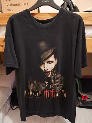 Vintage Marilyn Manson T-Shirt L Golden Age Of Grotesque Black Band Tee • £40