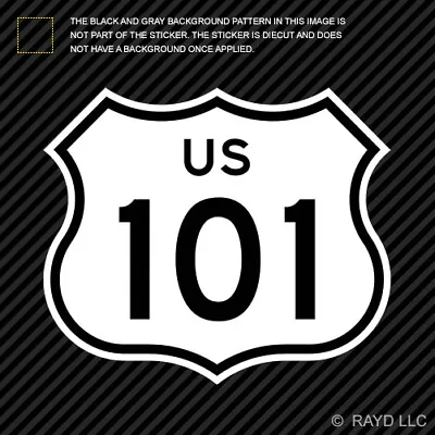 US Highway 101 Sign Sticker Die Cut Vinyl Ca California Hollywood Freeway • $4.96