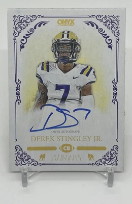 $15 • Buy 2022 Onyx Authenticated Derek Stingley Jr. No. VADS Blue Ink Auto