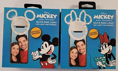 New Disney MICKEY And MINNIE MOUSE Selfie Ring Light Lot Of 2 • $19.98