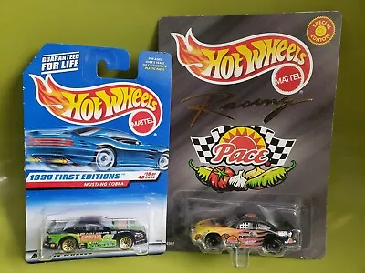 Hot Wheels Racing 1999 Daytona 500 Pace Racing Car & 1998 Mustang Cobra Car Nip. • $12