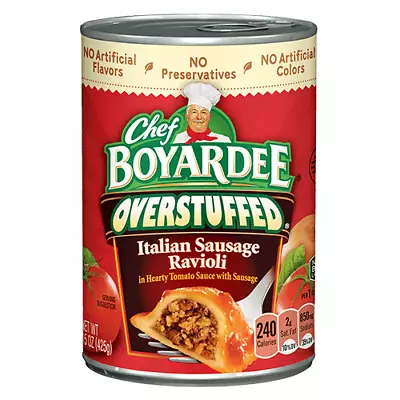 Chef Boyardee Big Overstuffed Italian Sausage Ravioli 15oz Can (Pack Of 6) • $10