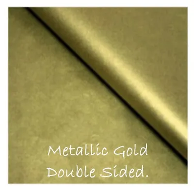 METALLIC Christmas Gold DOUBLE SIDED Tissue Paper Wrapping - TWO SIZES • £2.49