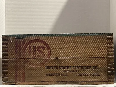 US Cartridge Co. Wood Ammunition Box Finger Jointed Gun Rifle Hunt Vintage • $60